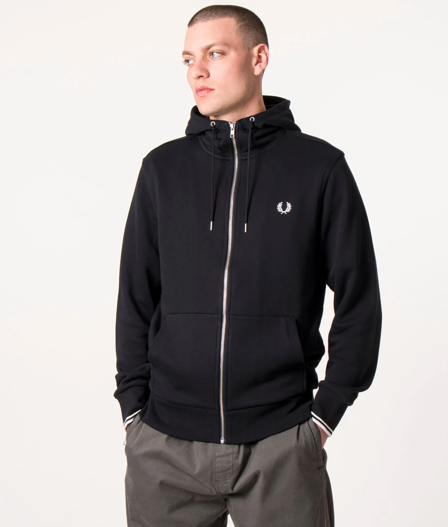 Zip Through Contrast Tipped Hoodie sold by EQVVS product image thumbnail 3