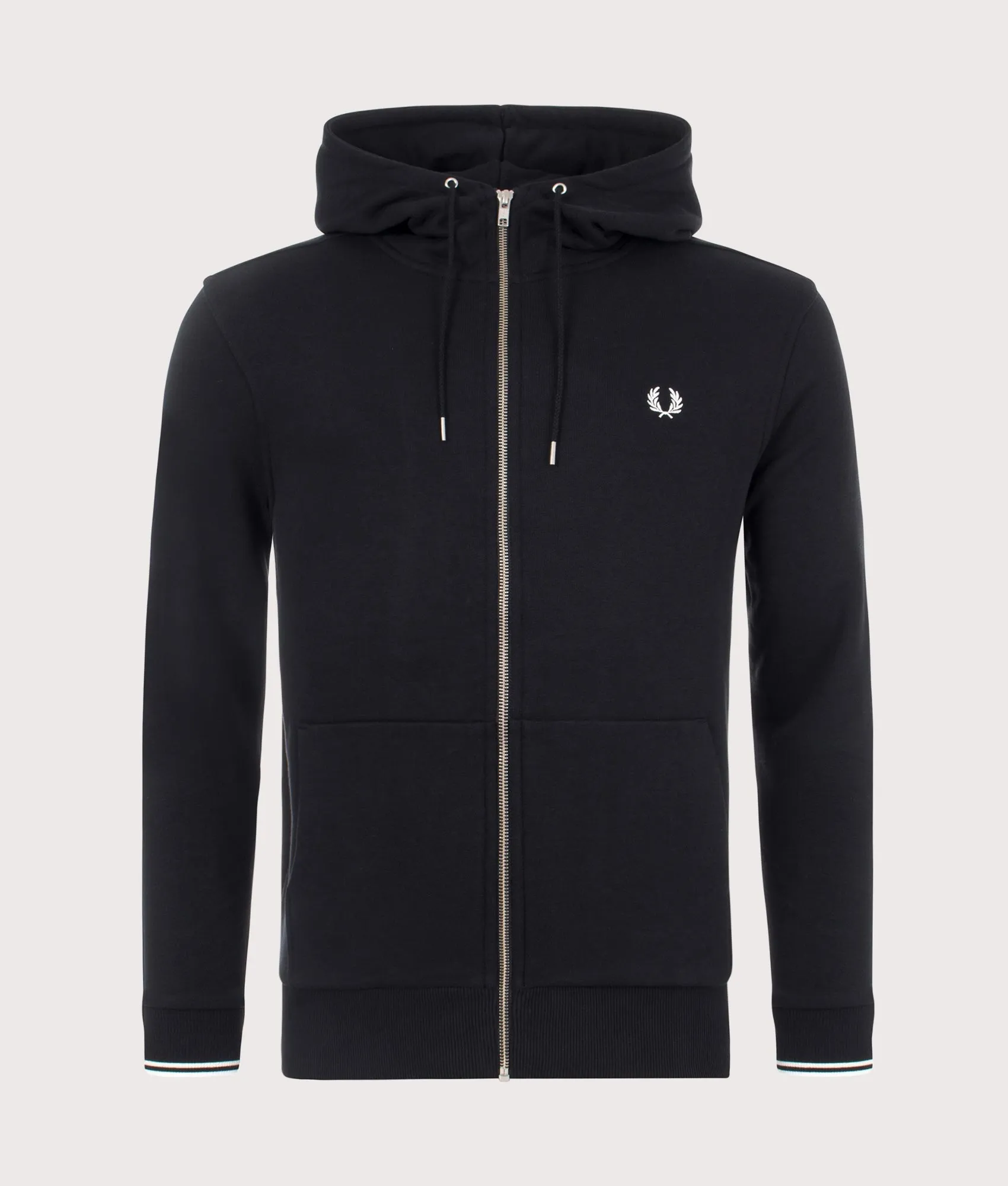 Zip Through Contrast Tipped Hoodie sold by EQVVS