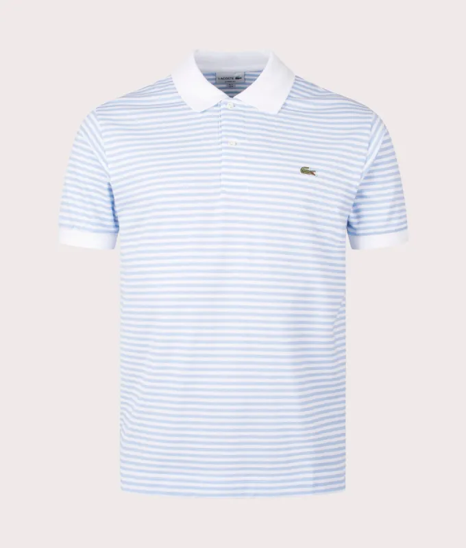 Ribbed Collar Striped Polo Shirt sold by EQVVS