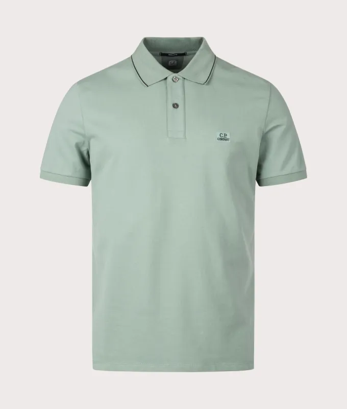 Stretch Piquet Striped Collar Polo Shirt sold by EQVVS