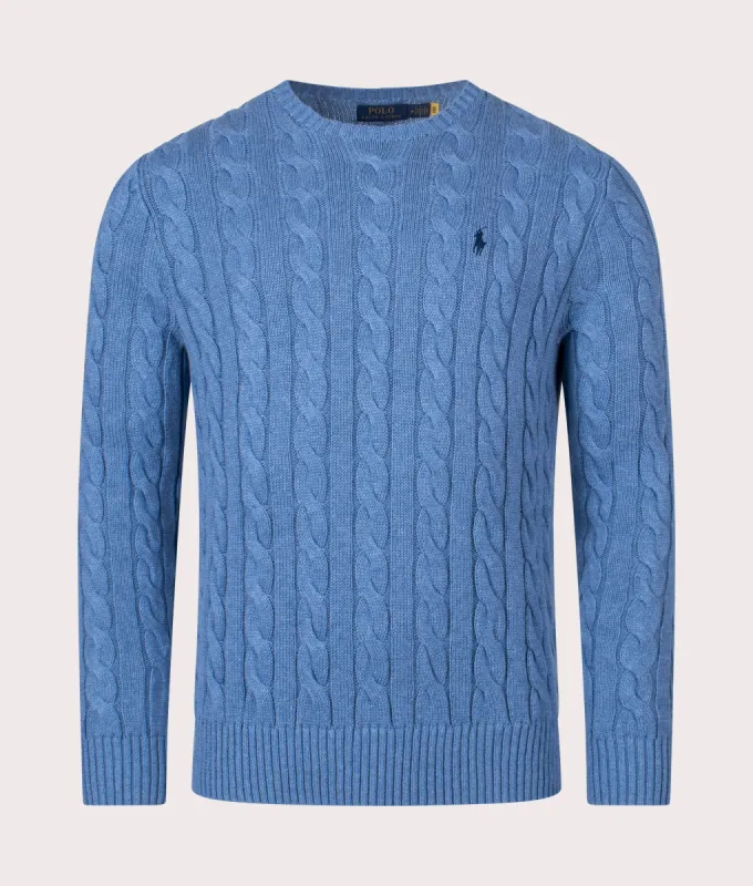 Cable Knit Cotton Jumper made by Polo by Ralph Lauren