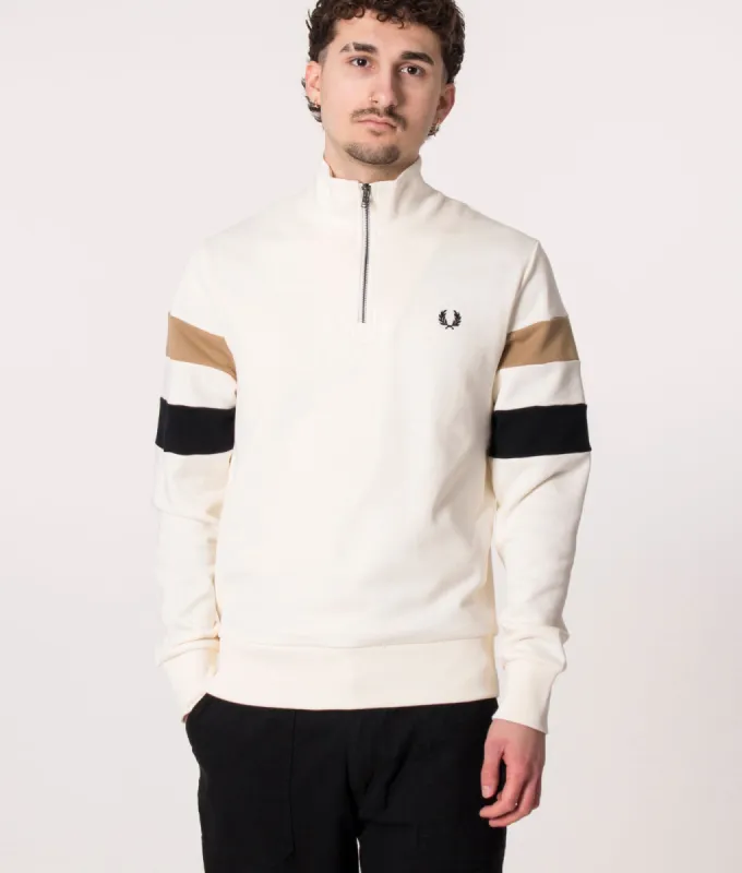 Quarter Zip Tipped Sleeve Sweatshirt sold by EQVVS