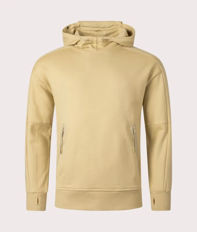 Diagonal Raised Fleece Goggle Hoodie sold by EQVVS