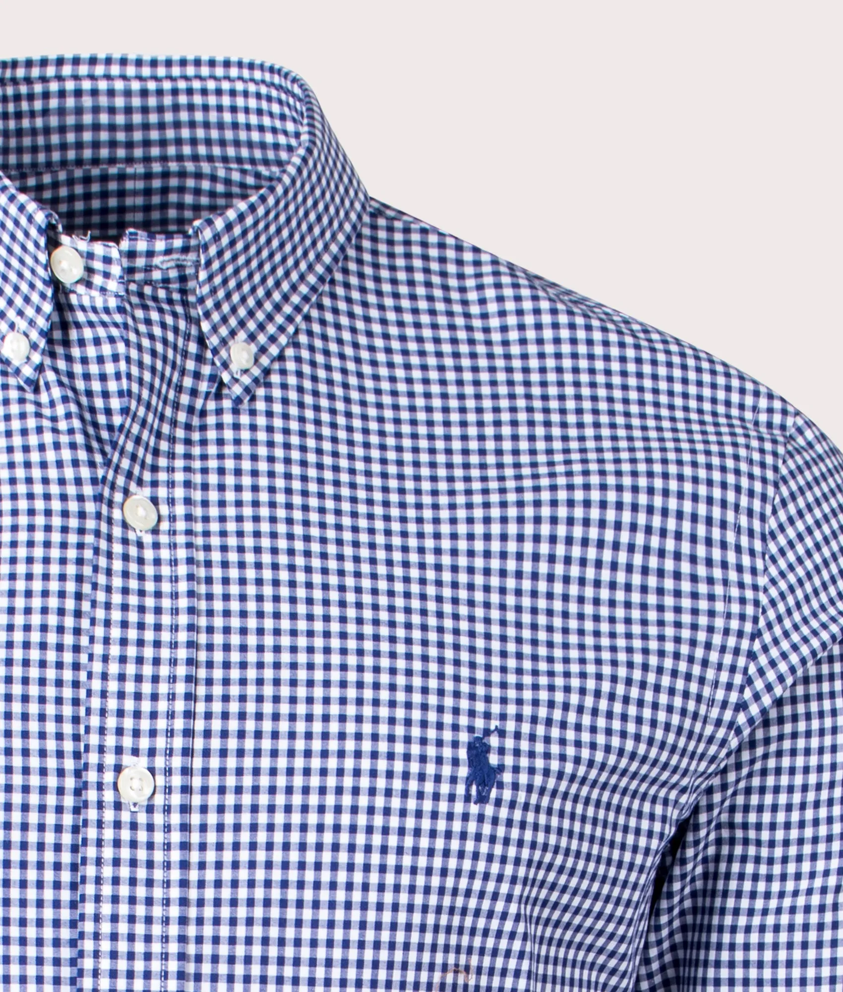 Slim Fit Gingham Stretch Poplin Shirt sold by EQVVS product image thumbnail 2