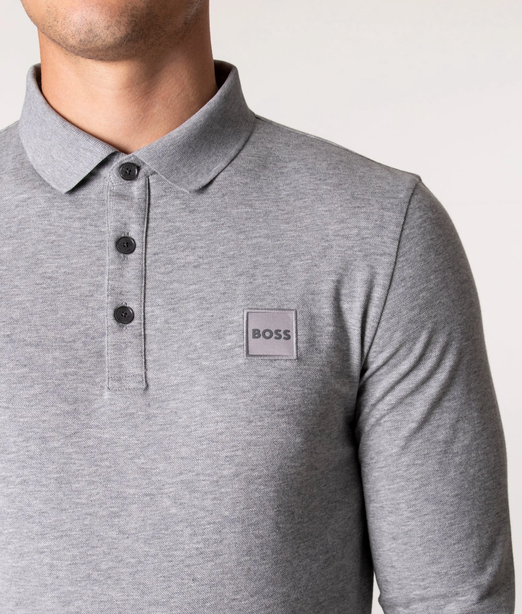 Slim Fit Long Sleeve Passerby Polo Shirt sold by EQVVS product image thumbnail 3