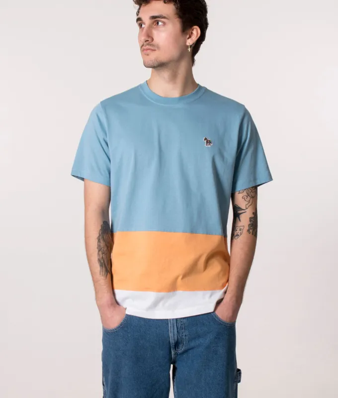 Colourblock Zebra Logo T-Shirt sold by EQVVS