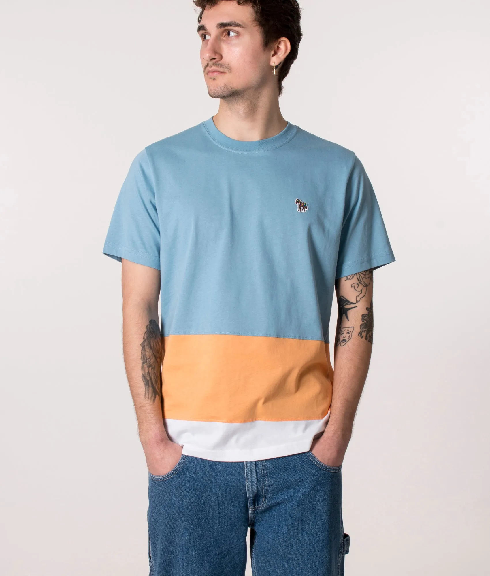 Colourblock Zebra Logo T-Shirt sold by EQVVS