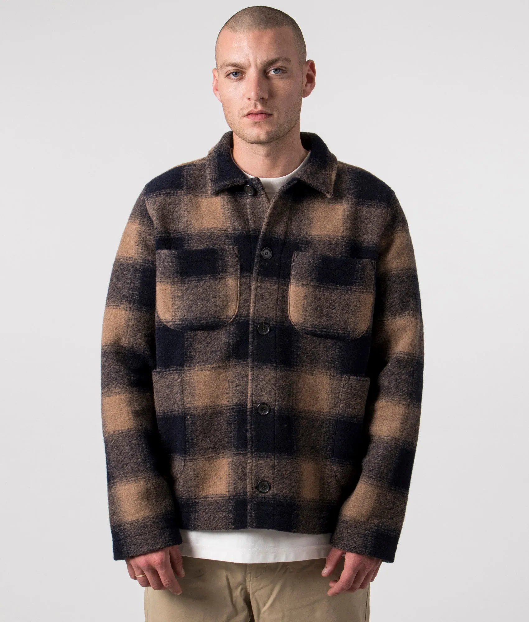 Relaxed Fit Merino Fleece Lumber Jacket sold by EQVVS product image thumbnail 4
