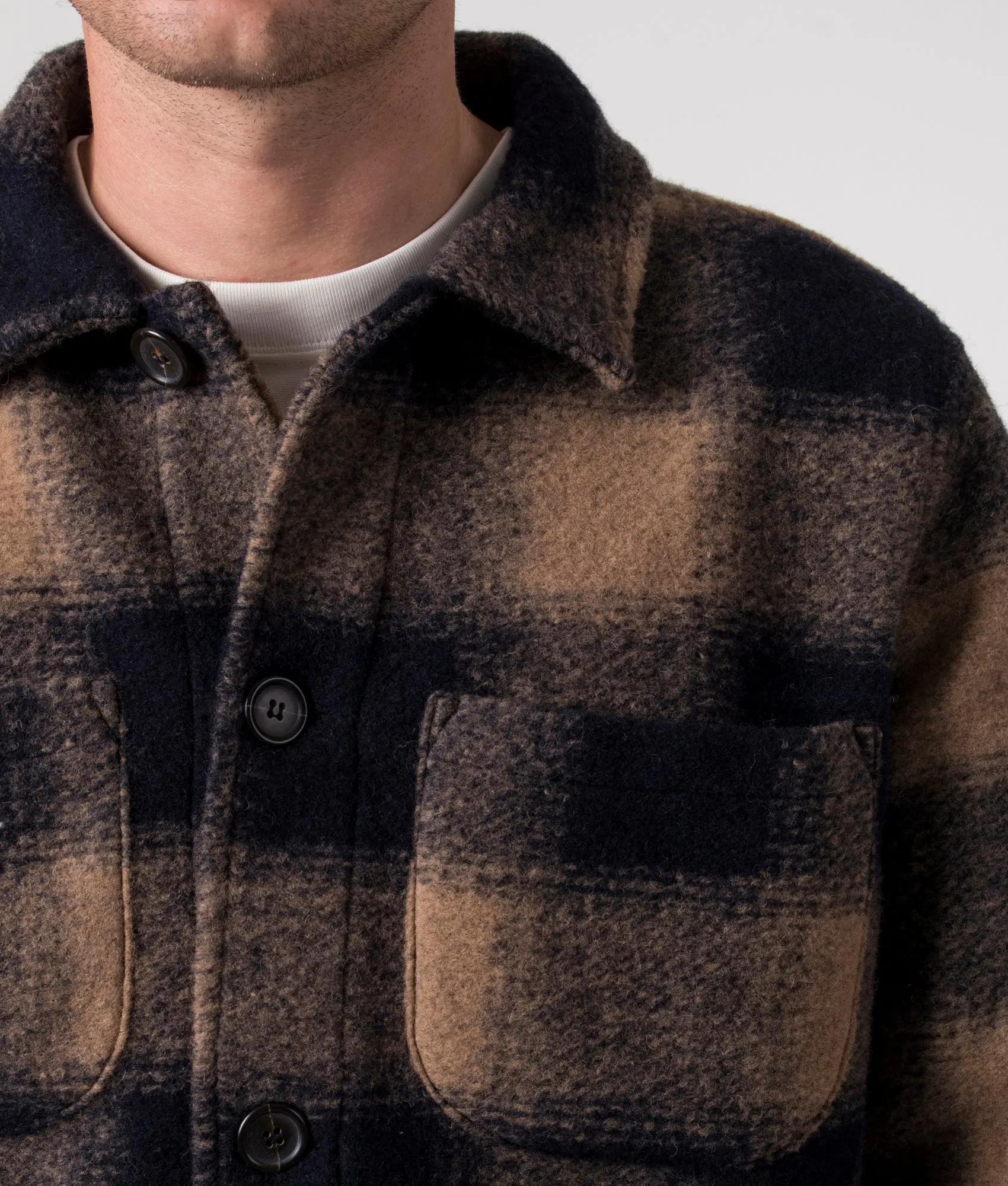 Relaxed Fit Merino Fleece Lumber Jacket sold by EQVVS product image thumbnail 2