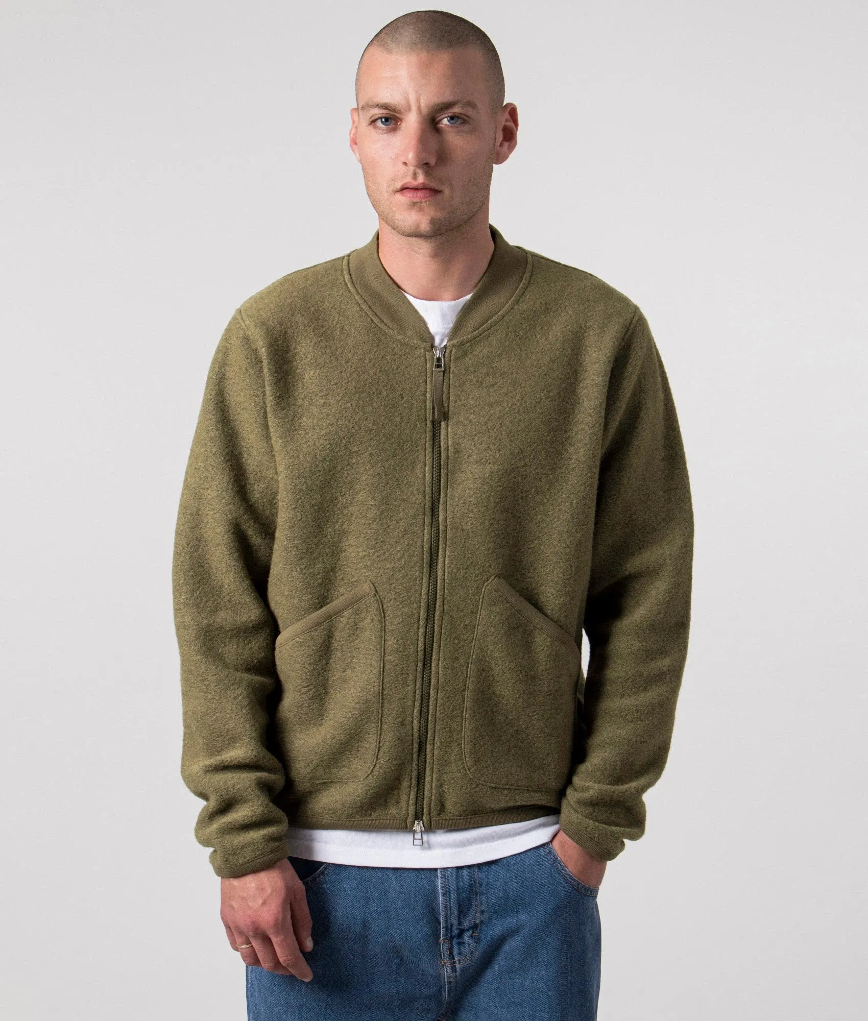 Wool Zip Bomber Jacket sold by EQVVS