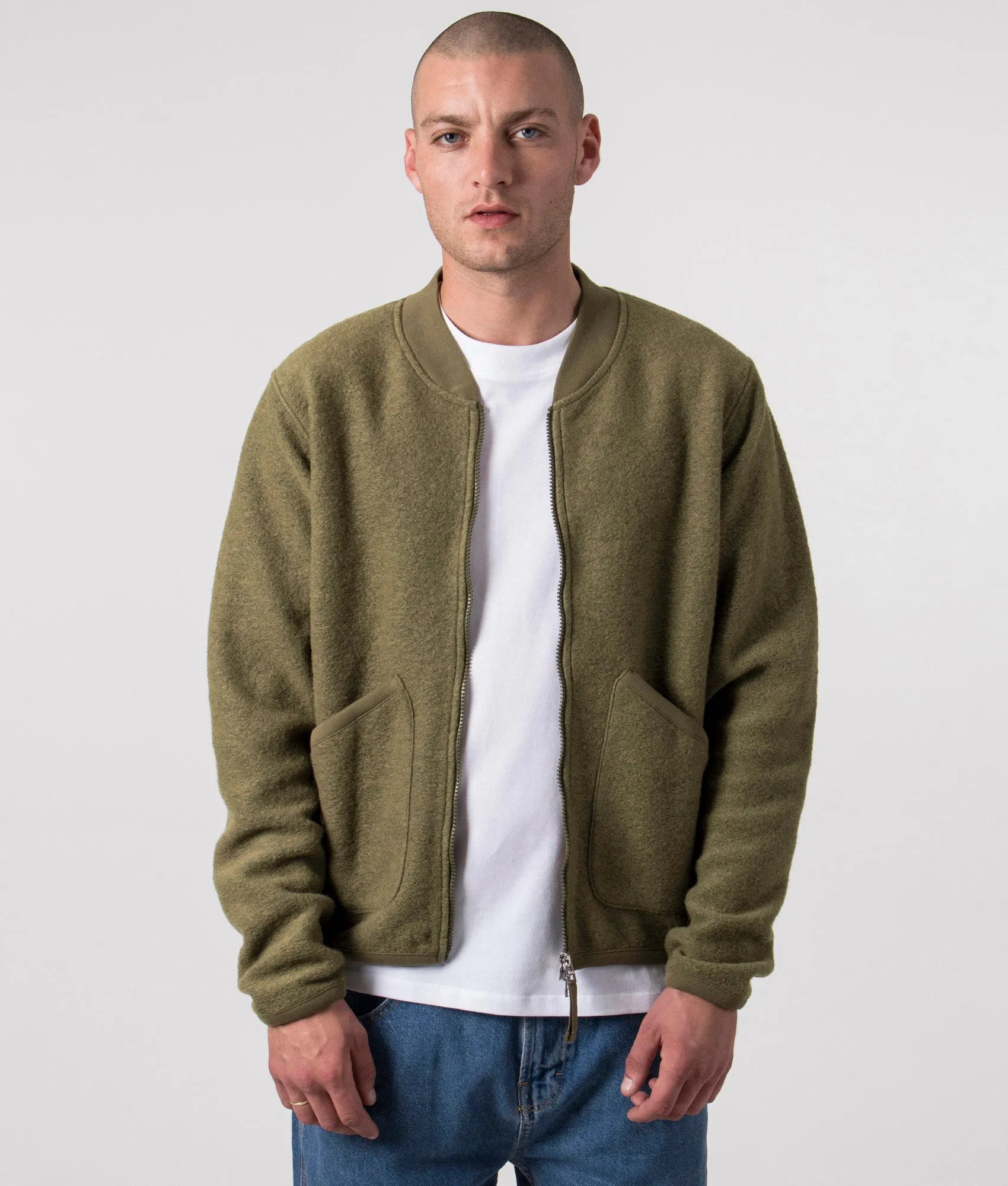 Wool Zip Bomber Jacket sold by EQVVS product image thumbnail 3
