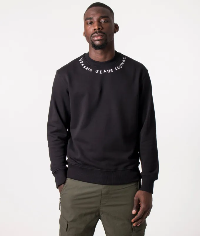 Embroidered Logo Collar Sweatshirt sold by EQVVS