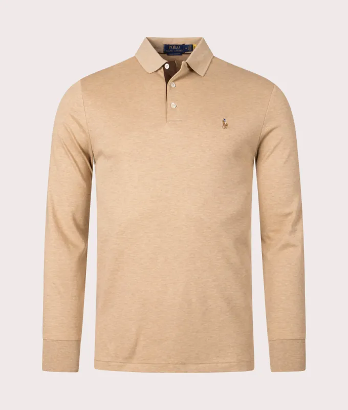 Custom Slim Fit Long Sleeve Soft Cotton Polo Shirt sold by EQVVS