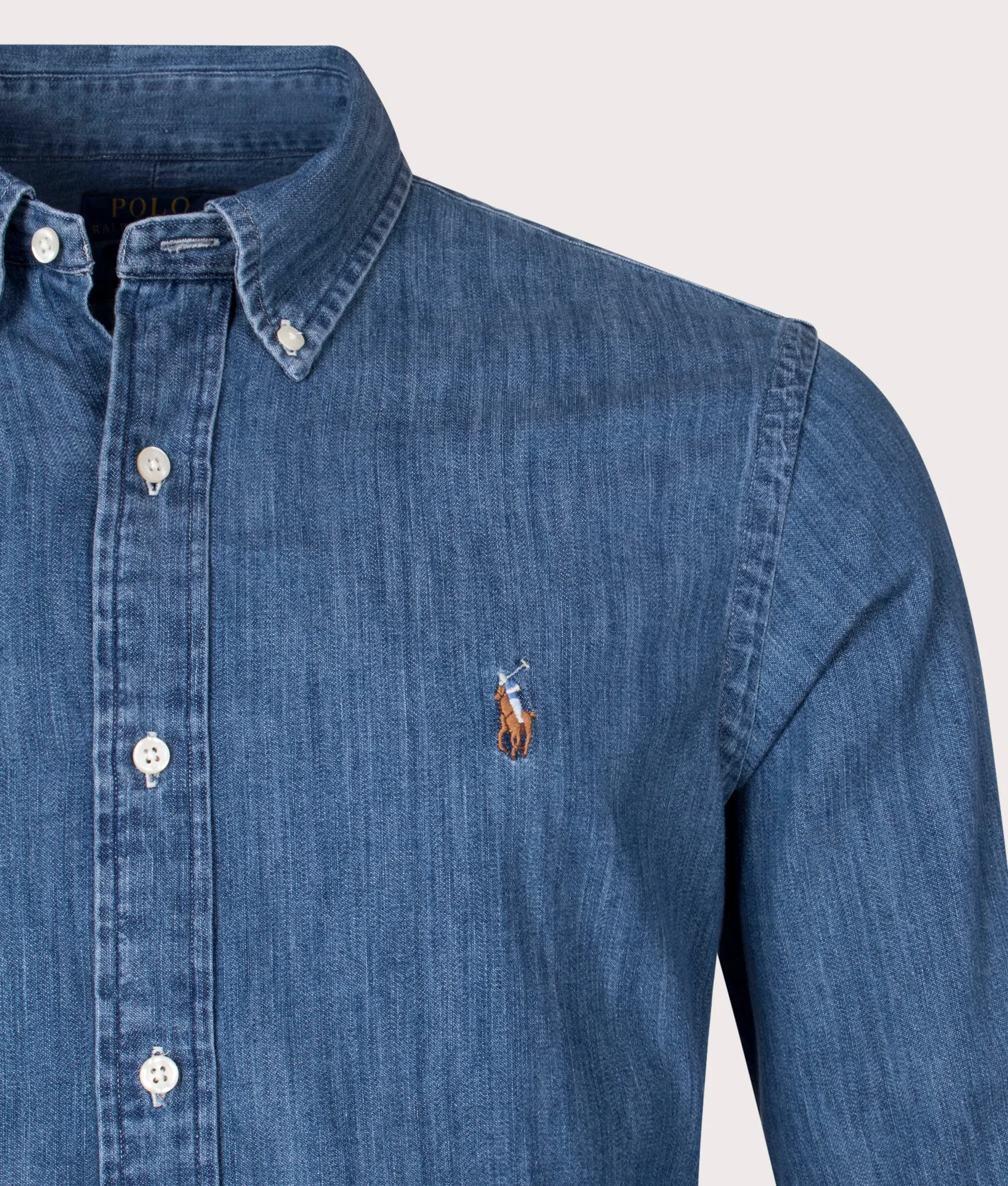 Custom Slim Fit Denim Shirt sold by EQVVS product image thumbnail 2
