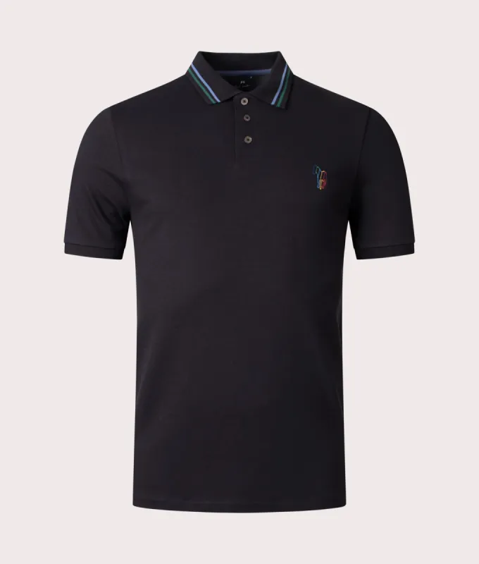 Broad Stripe Zebra Polo Shirt made by EQVVS