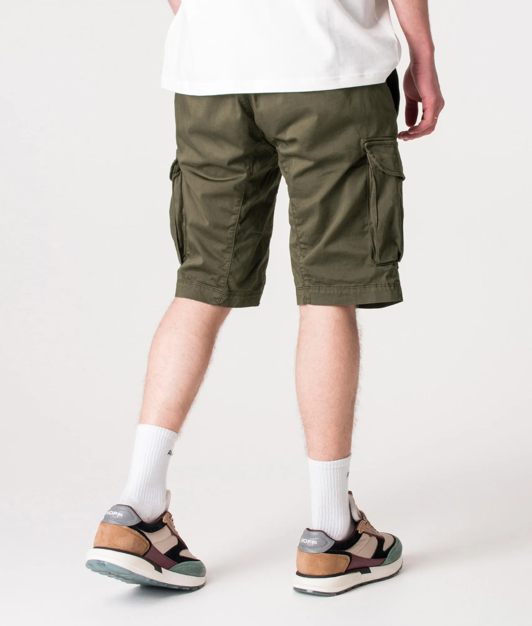 Regular Fit Stretch Sateen Cargo Shorts sold by EQVVS product image thumbnail 5