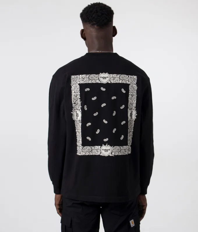 Relaxed Fit Long Sleeve Paisley T-Shirt made by Carhartt WIP