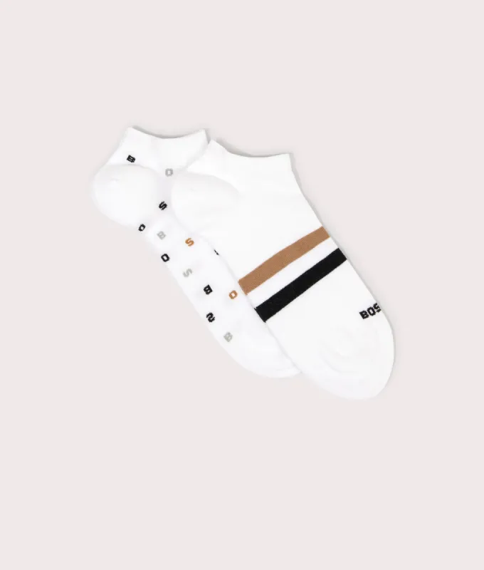 2 Pack Letters Ankle Socks made by Hugo Boss