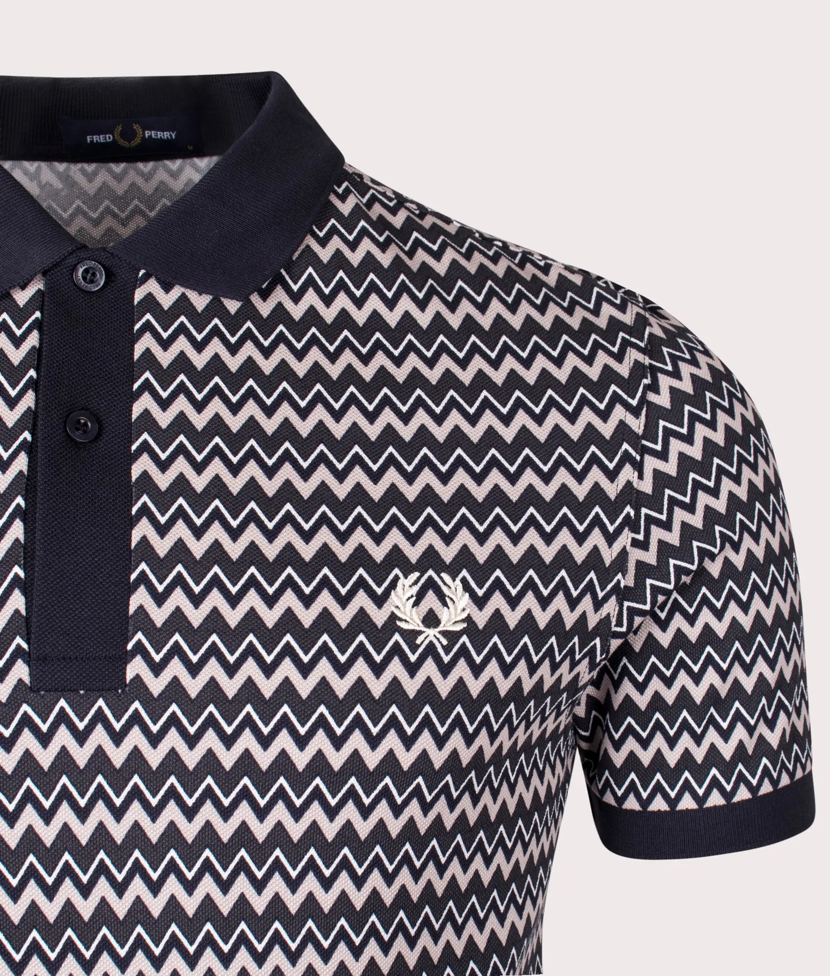 Zig Zag Print Fred Perry Polo Shirt sold by EQVVS product image thumbnail 2