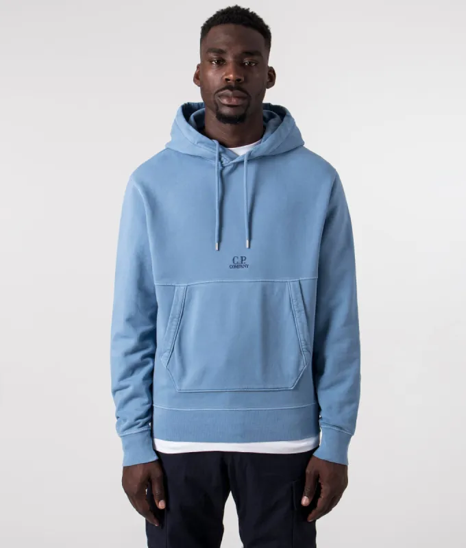 Brushed & Emerized Diagonal Fleece Logo Hoodie sold by EQVVS