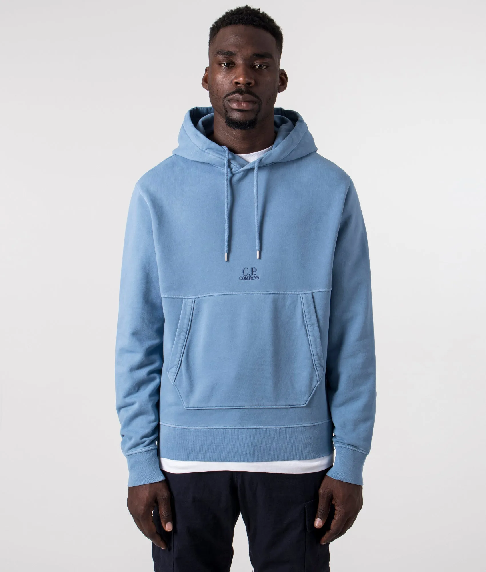 Brushed & Emerized Diagonal Fleece Logo Hoodie sold by EQVVS