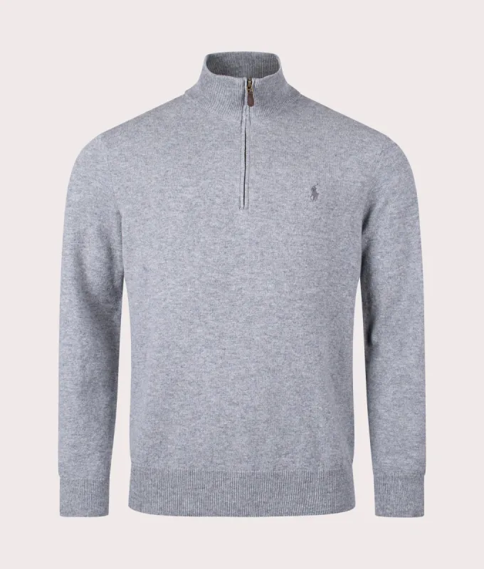 Merino Wool Quarter Zip Jumper sold by EQVVS