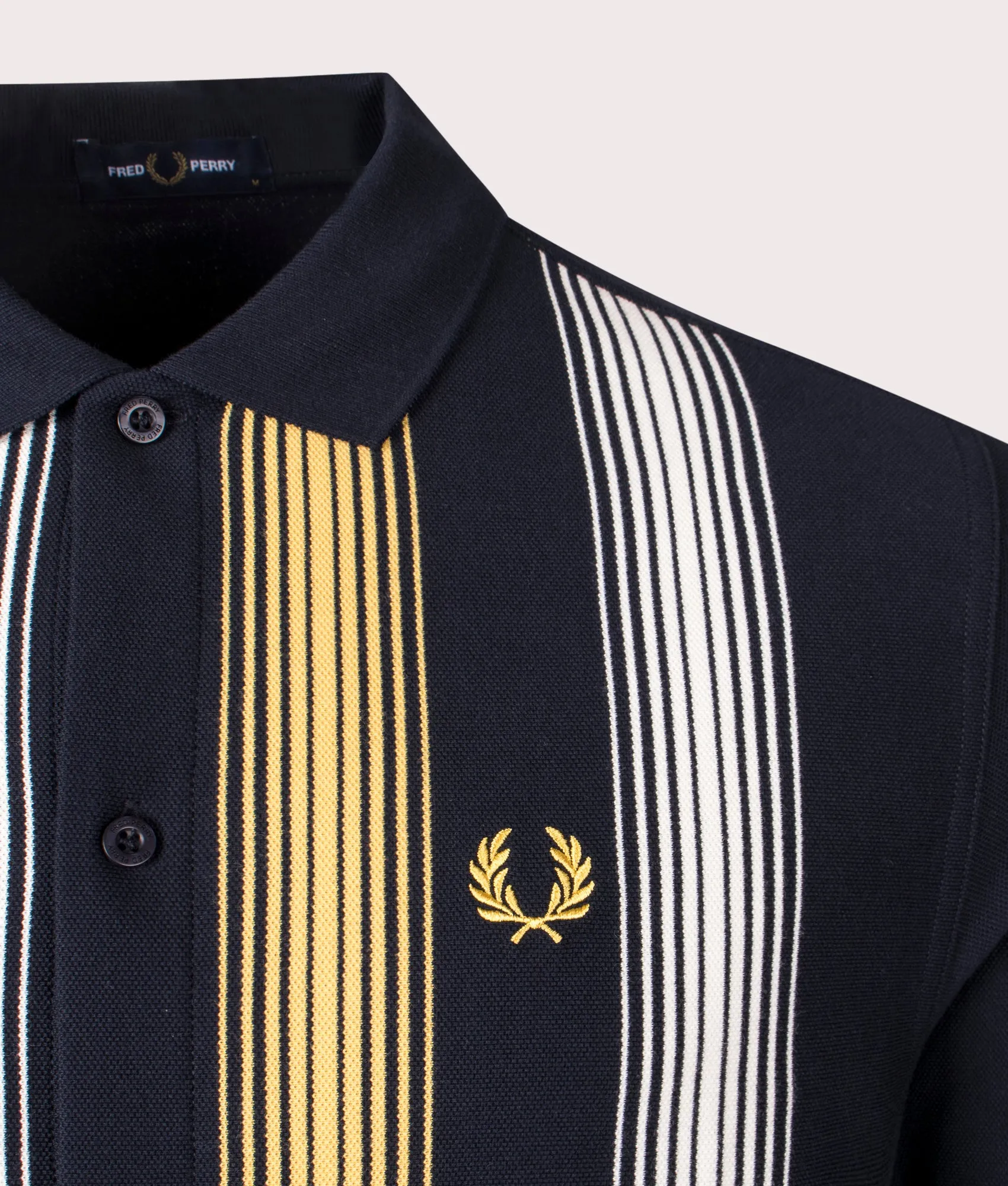 Ombre Stripe Long Sleeve Polo Shirt sold by EQVVS product image thumbnail 2