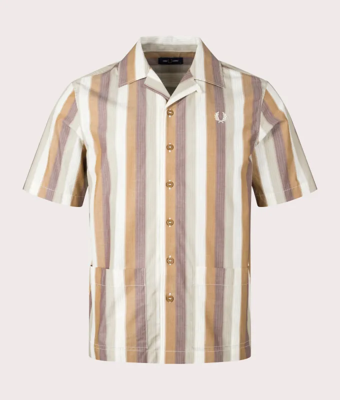 Ombre Stripe Revere Collar Shirt sold by EQVVS