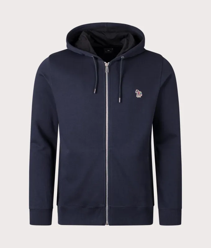 Zebra Logo Zip Through Hoodie sold by EQVVS