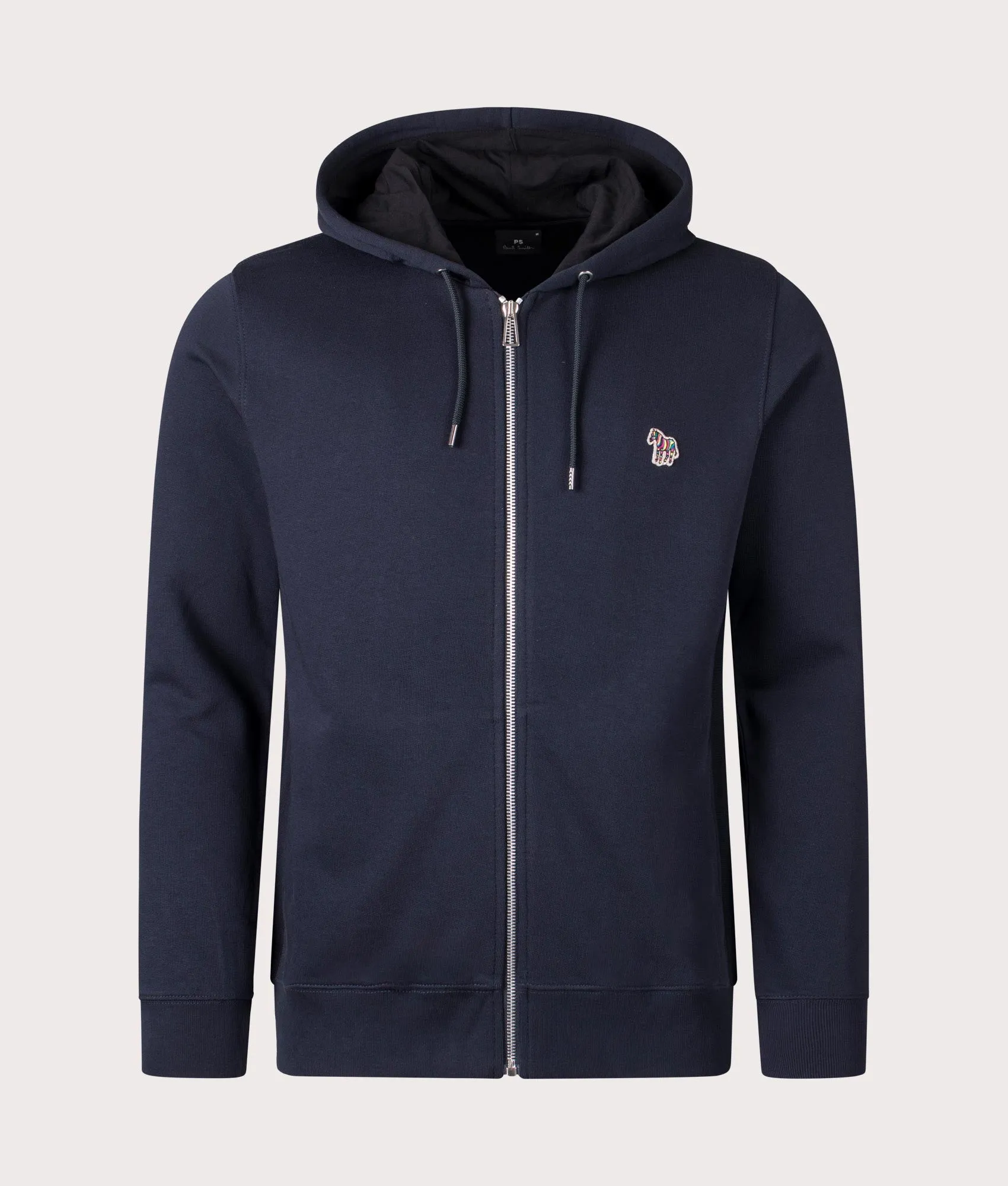 Zebra Logo Zip Through Hoodie sold by EQVVS