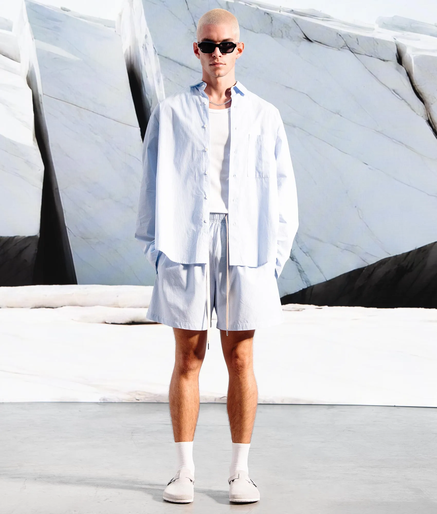 Oversized Striped Dress Shirt sold by EQVVS product image thumbnail 2