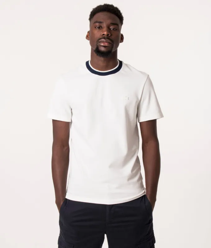 Stretch Pique Striped Collar T-Shirt sold by EQVVS