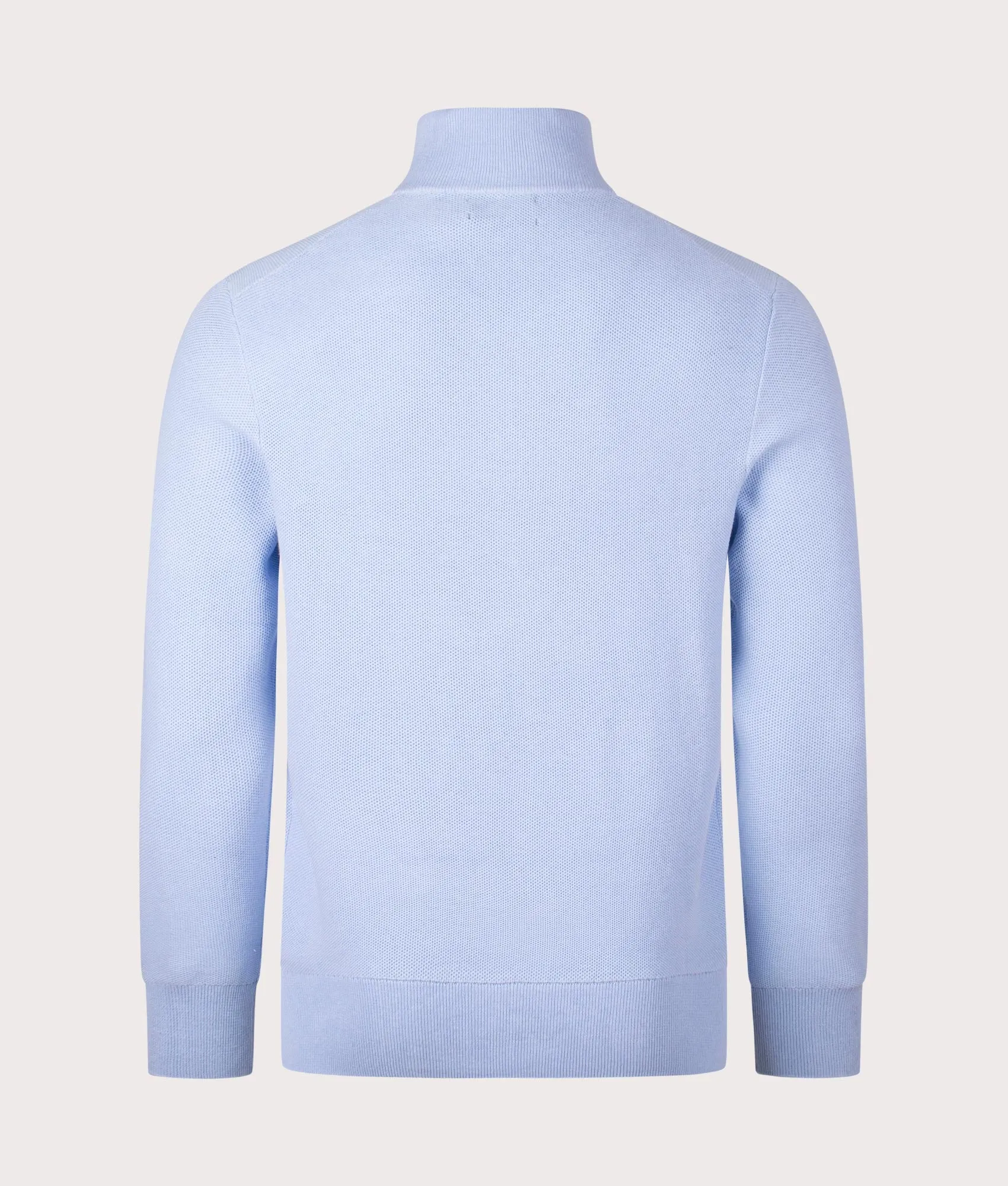 Quarter Zip Contrast Logo Knit Jumper sold by EQVVS product image thumbnail 3