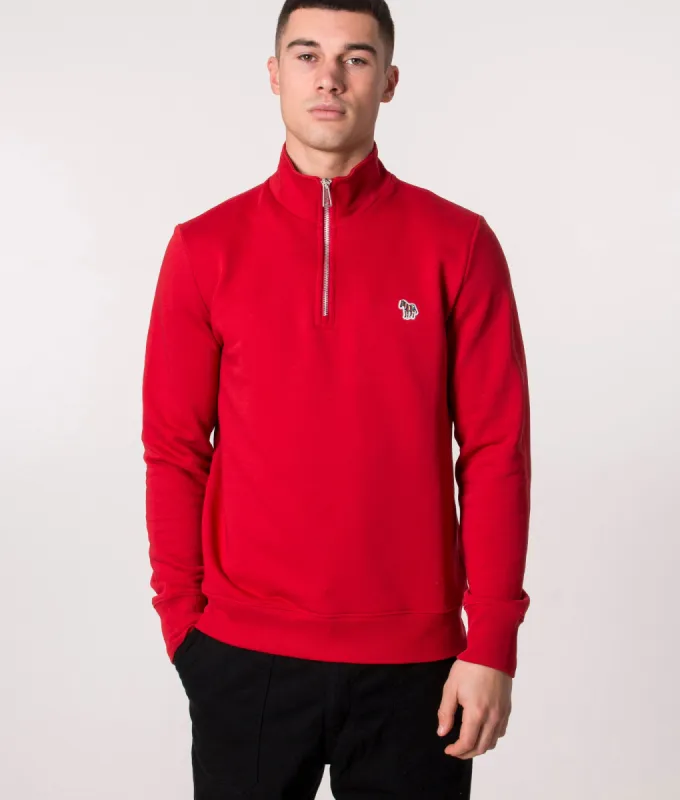 Quarter Zip Zebra Logo Sweatshirt sold by EQVVS