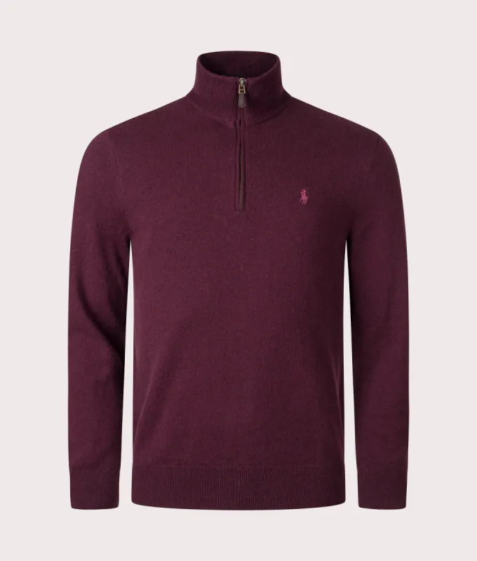 Merino Wool Quarter Zip Jumper sold by EQVVS