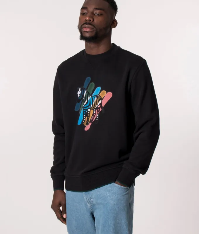 Large Broad Stripe Zebra Sweatshirt made by EQVVS
