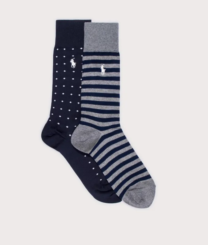 Two Pack Pattern Socks made by Polo by Ralph Lauren