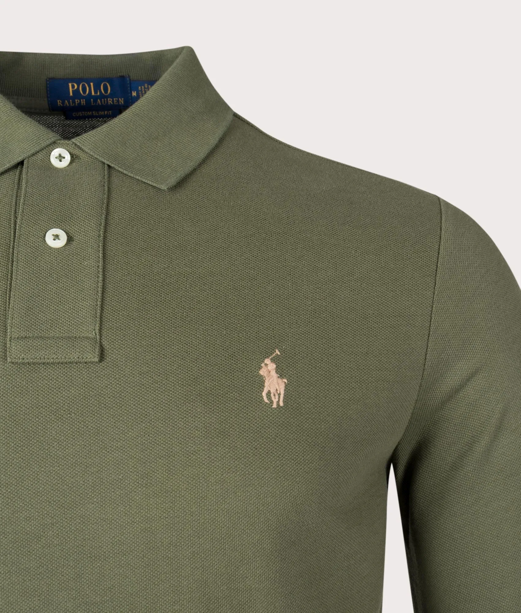Custom Slim Fit Long Sleeve Polo Shirt sold by EQVVS product image thumbnail 2