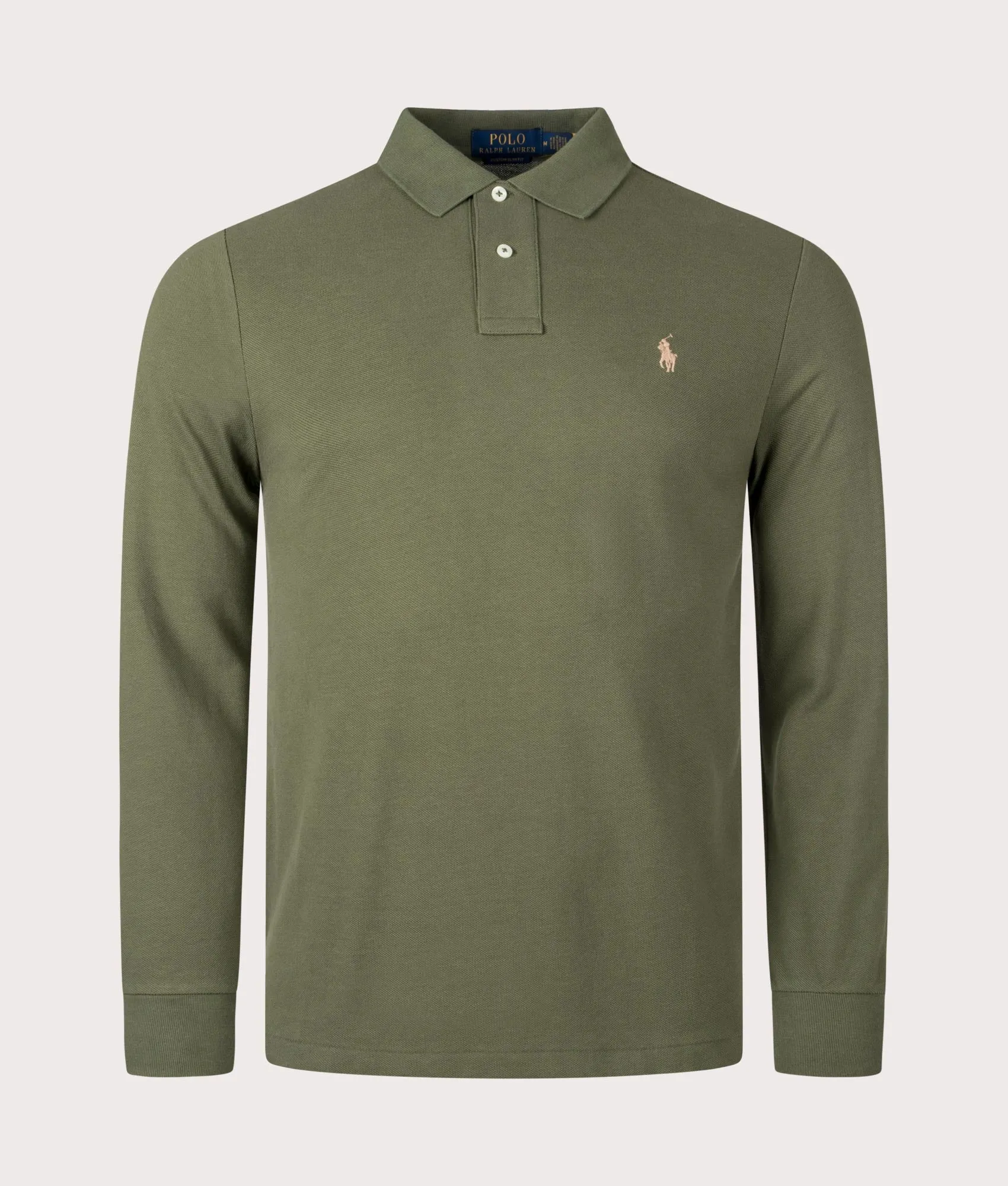 Custom Slim Fit Long Sleeve Polo Shirt sold by EQVVS