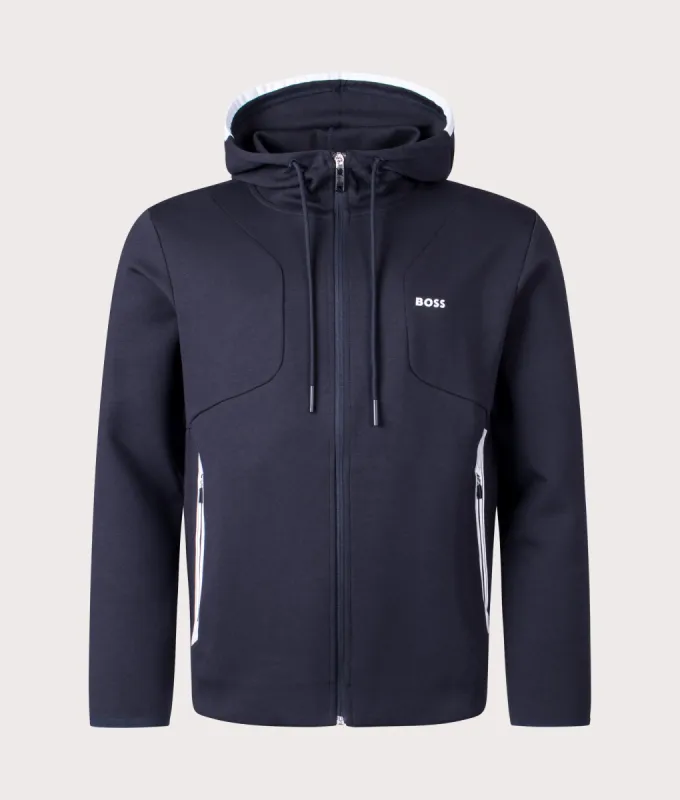 Saggy Zip Through Hoodie made by Hugo Boss