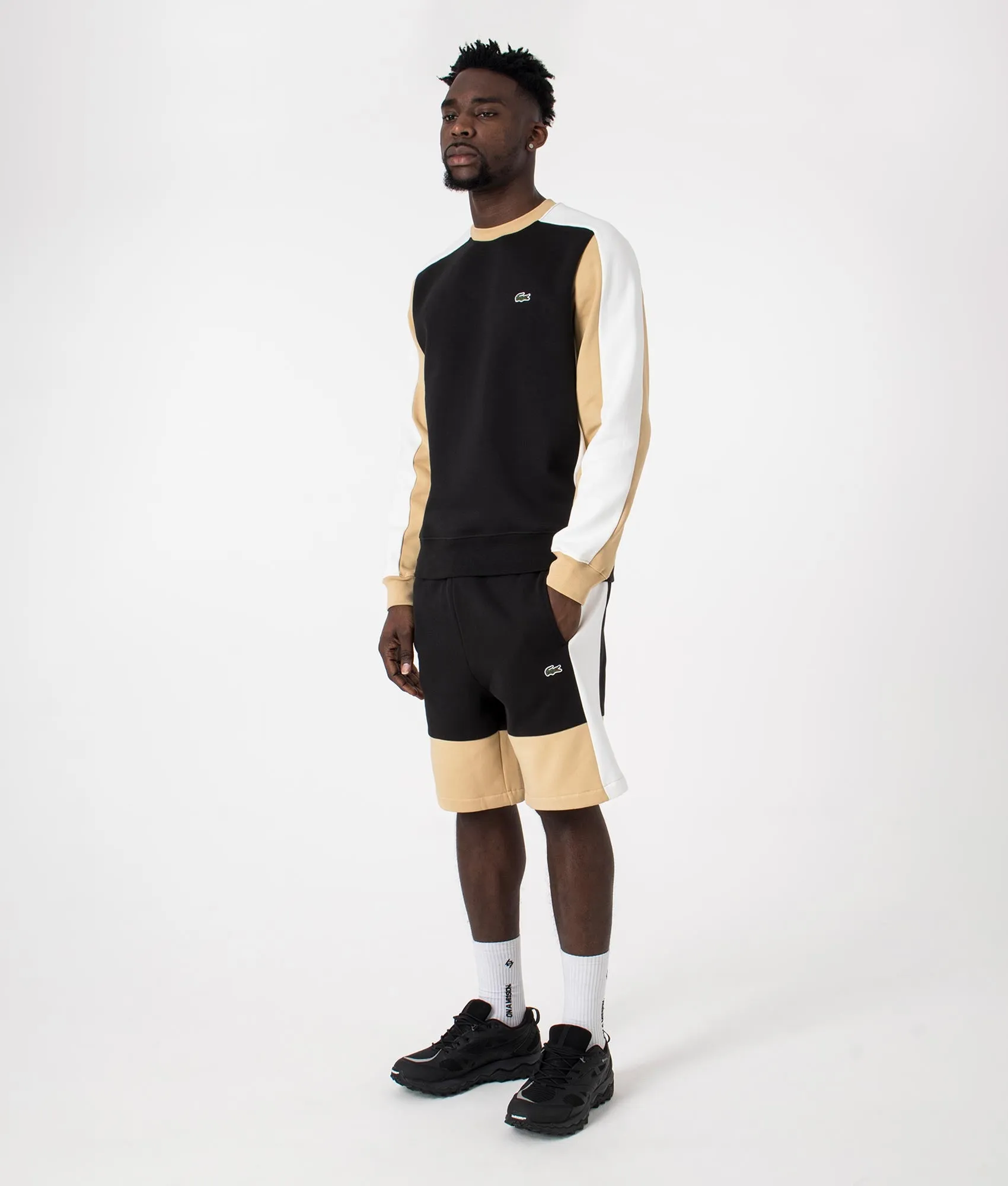 Brushed Fleece Colourblock Sweat Shorts sold by EQVVS product image thumbnail 5