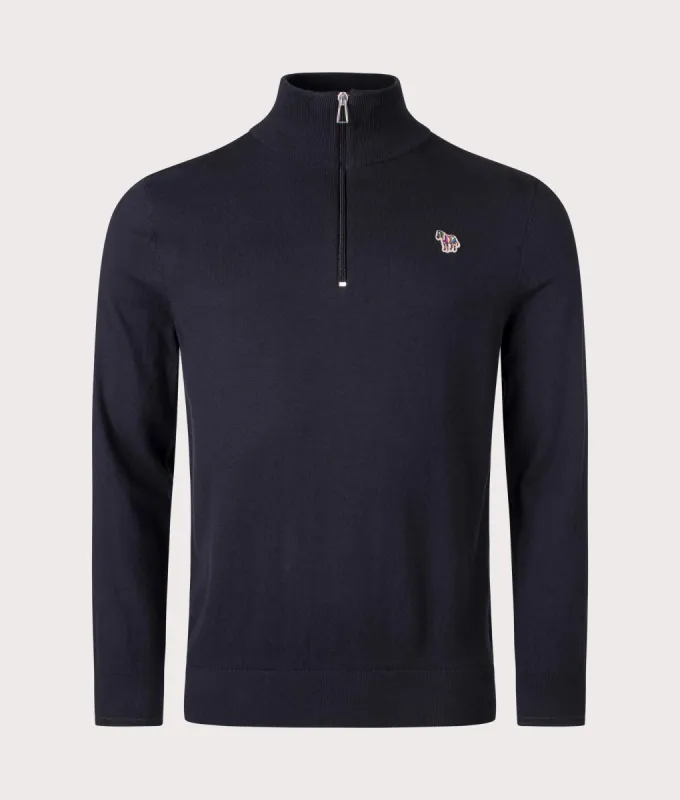 Zebra Badge Quarter Zip Sweatshirt sold by EQVVS