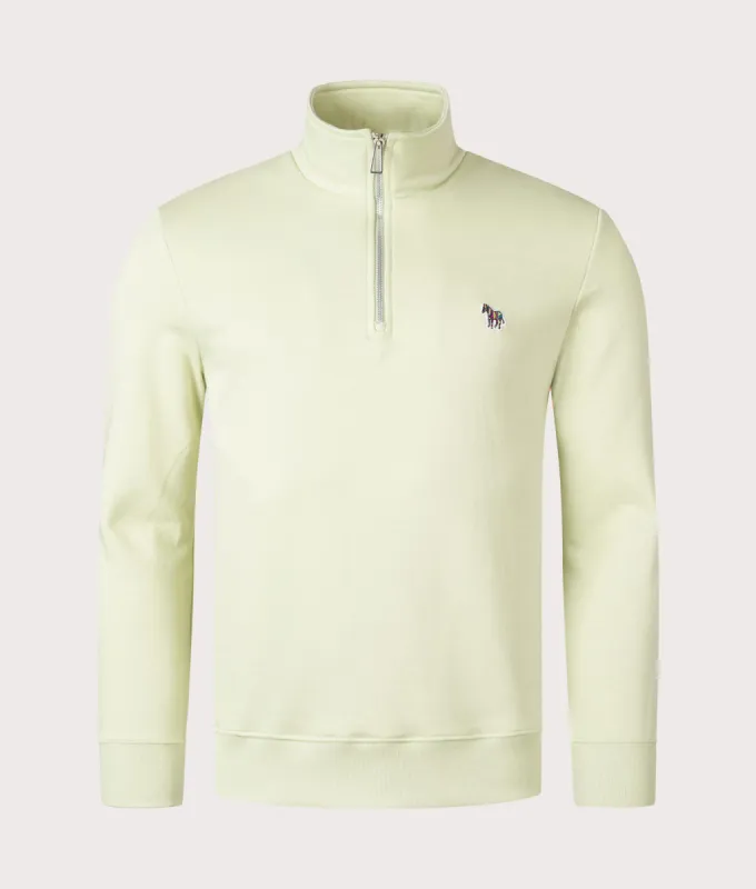 Quarter Zip Zebra Logo Sweatshirt made by EQVVS