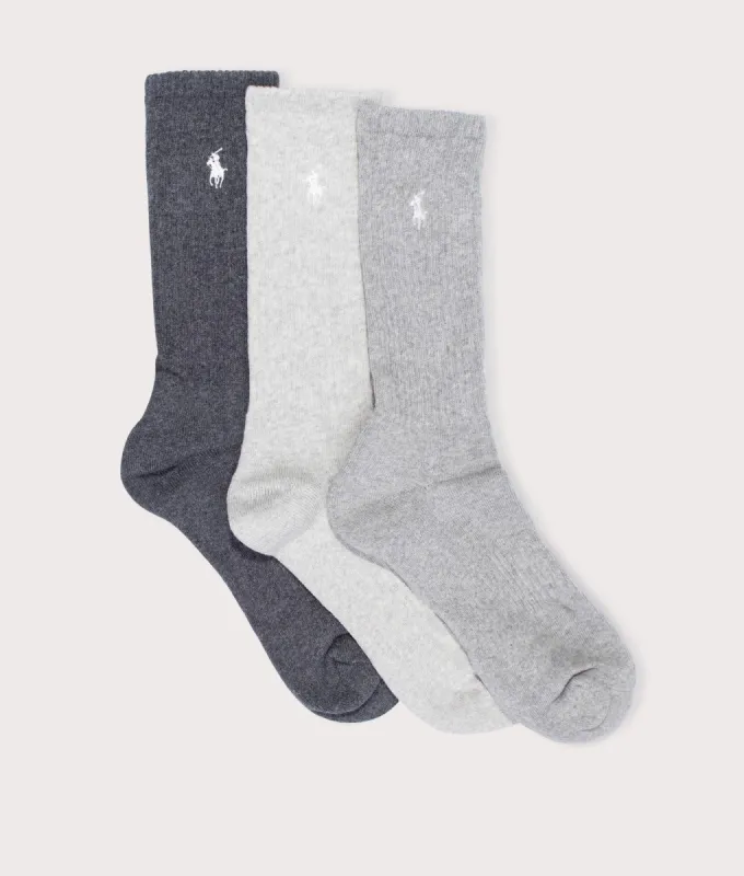 3 Pack Multi Coloured Cotton Blend Socks made by Polo by Ralph Lauren