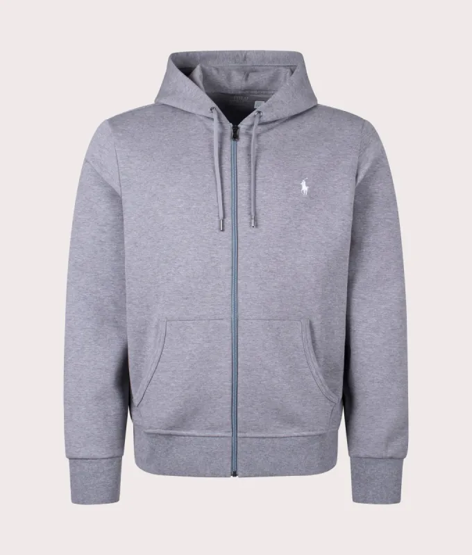 Zip Through Double Knit Zip Up Hoodie made by Polo by Ralph Lauren