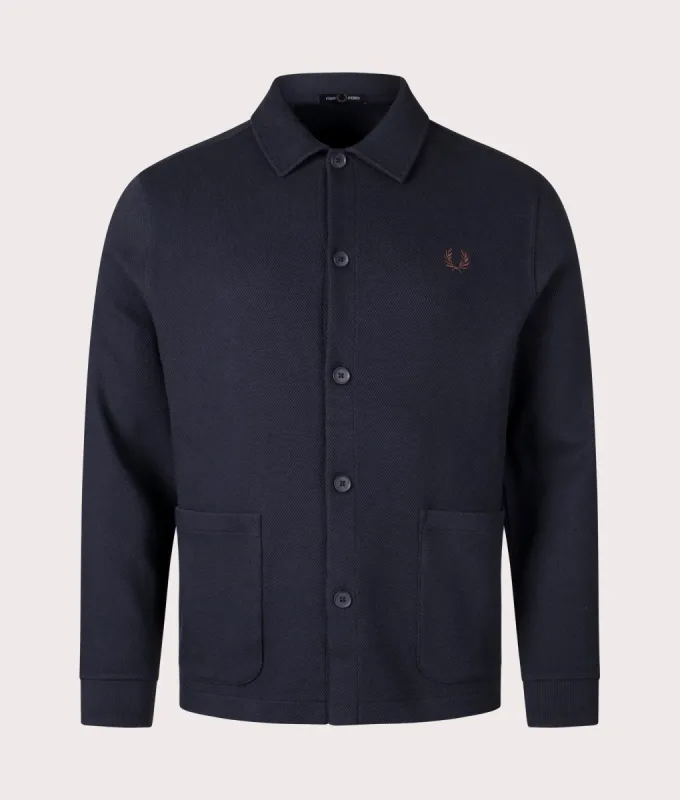 Button Through Polo Style Overshirt made by Fred Perry