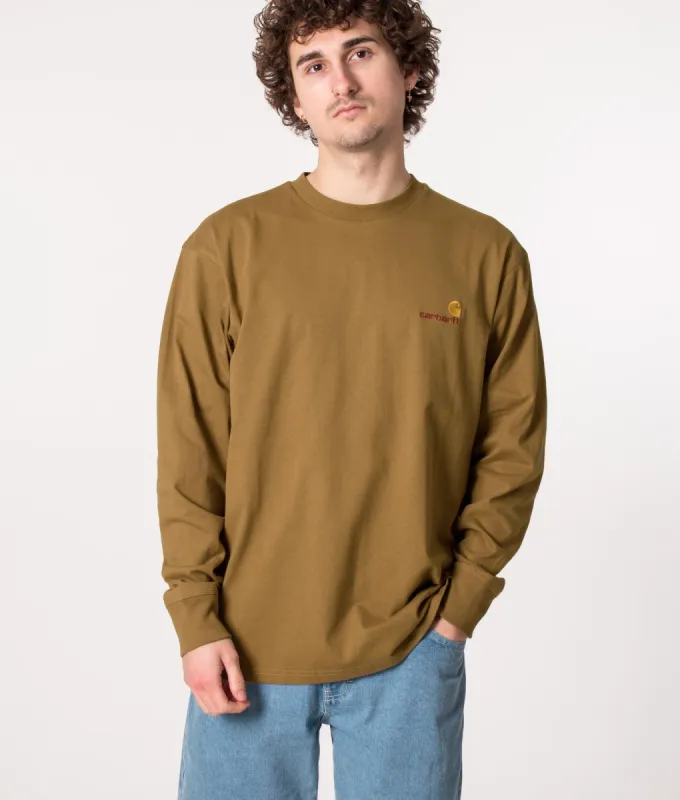 Relaxed Fit Long Sleeve American Script T-Shirt sold by EQVVS