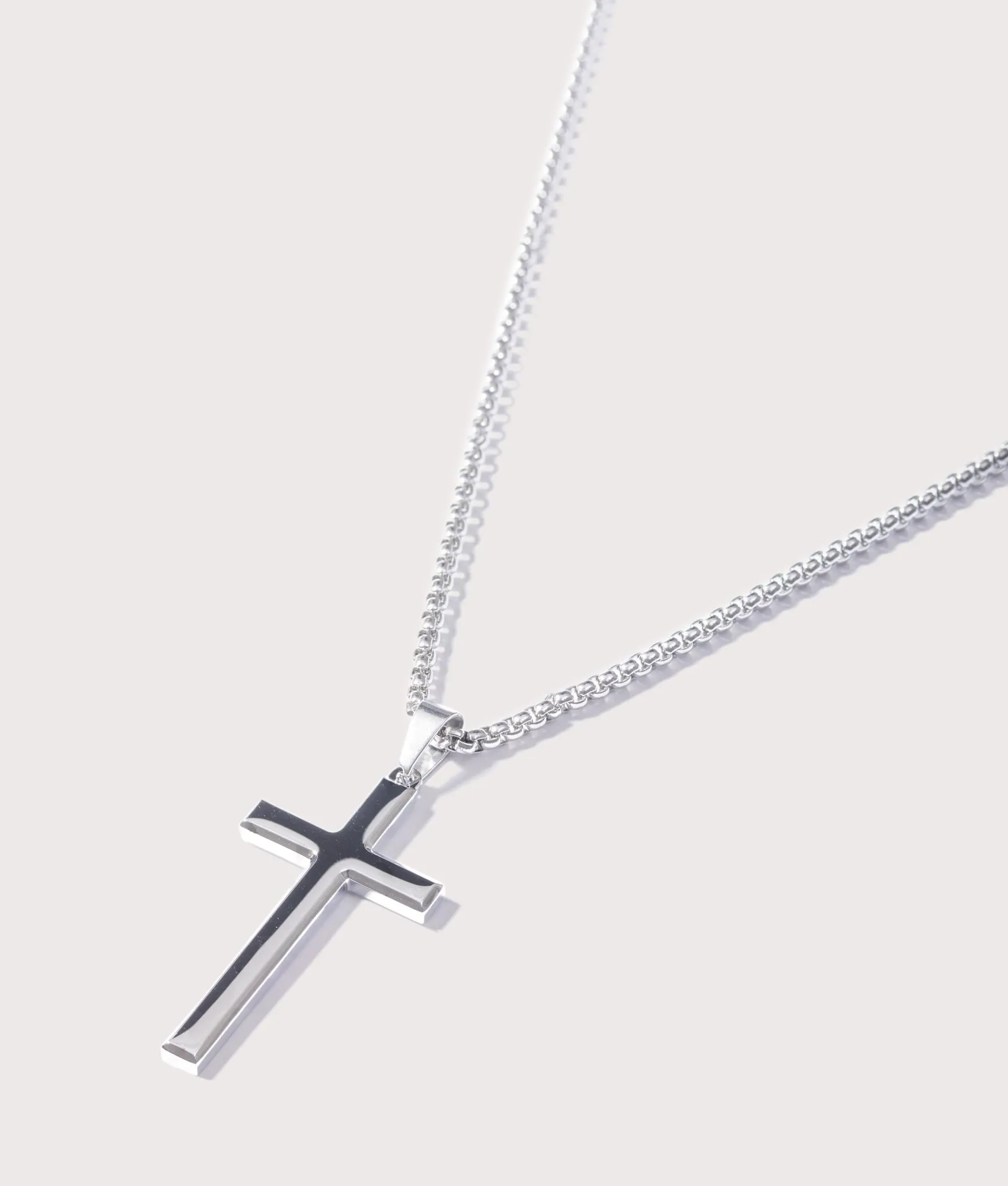 Silver Stainless Steel Cross Pendant sold by EQVVS product image thumbnail 2