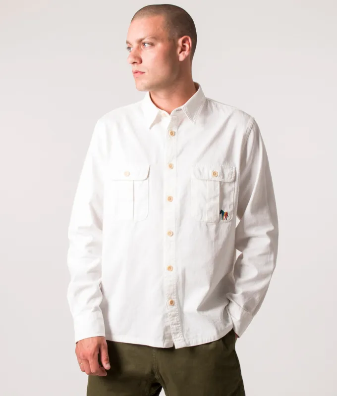 Relaxed Fit Broad Stripe Zebra Logo Shirt sold by EQVVS