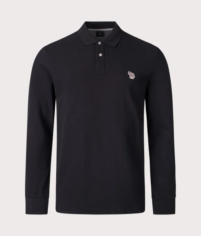 Long Sleeve Zebra Logo Polo Shirt sold by EQVVS